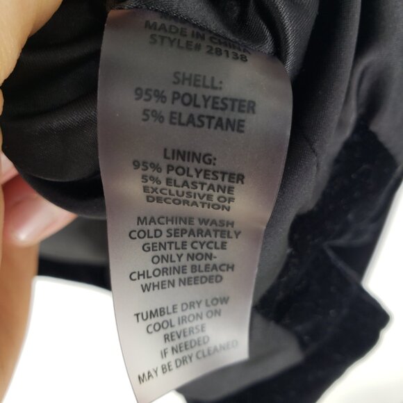 Soft Surroundings Velvet Moto Jacket XS Womens Asymmetrical Zip Up Black - Picture 10 of 10